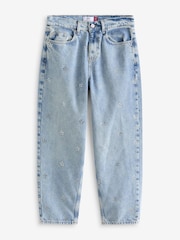 Verzierung, Mittelblau - Barrel Jeans 100% Baumwolle - Bild 5 von 6
