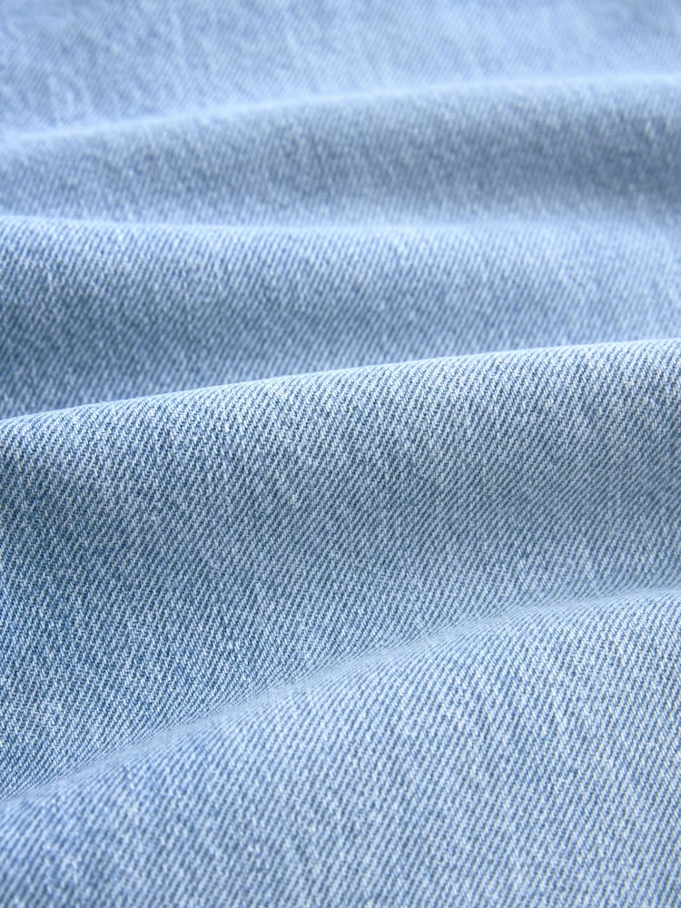 Mid Blue 100% Cotton Column Mom Jeans - Image 7 of 7