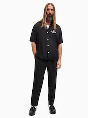AllSaints Black Dice Tallis Trousers - Image 3 of 8