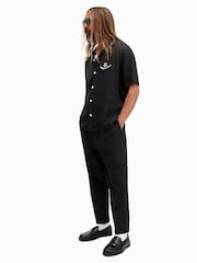 AllSaints Black Dice Tallis Trousers - Image 5 of 8
