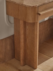Mid Natural Aviano N. Premium Oak Veneer Console Dressing Table - Image 5 of 10