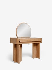 Mid Natural Aviano N. Premium Oak Veneer Console Dressing Table - Image 6 of 10