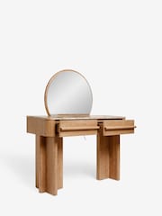 Mid Natural Aviano N. Premium Oak Veneer Console Dressing Table - Image 9 of 10