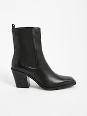 Schwarz - Forever Comfort® Formelle Western Stiefel aus Leder - Bild 2 von 6