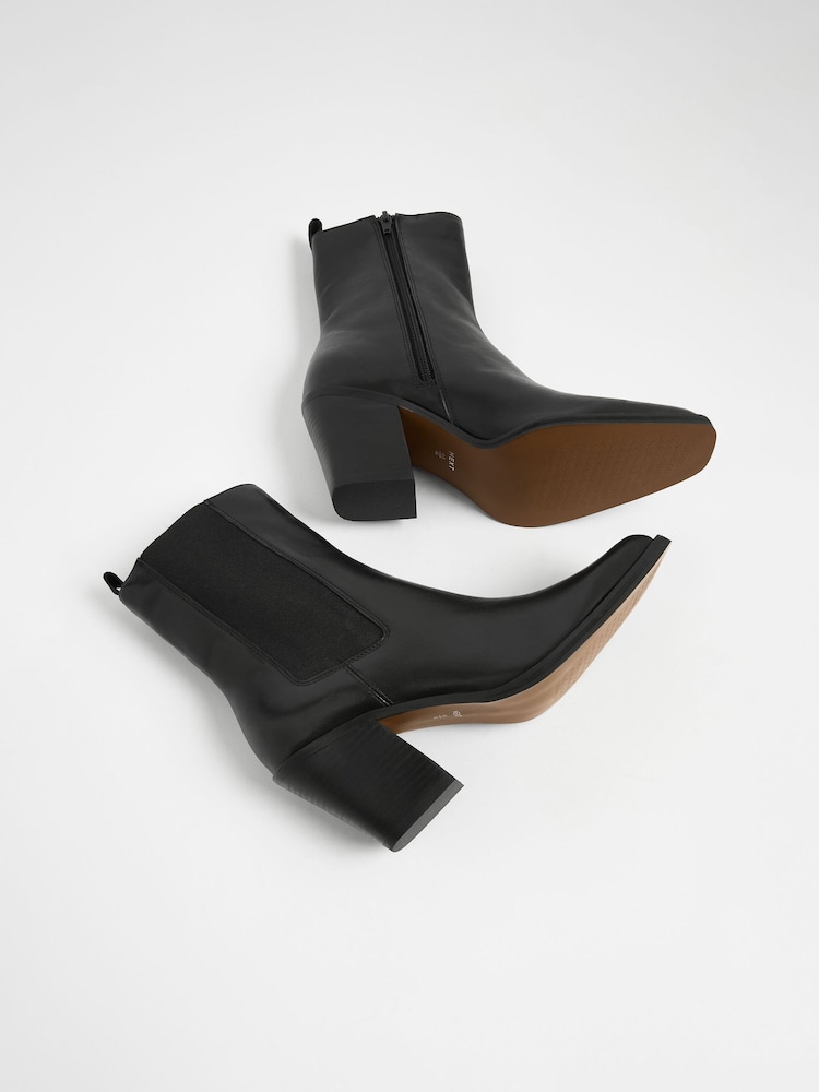 Black Forever Comfort® Leather Formal Western Boots - Image 3 of 6
