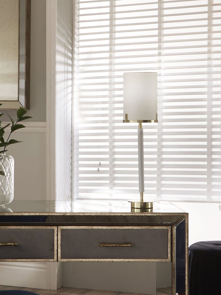 Pacific Gold Marble Effect Table Lamp - Image 1 of 6