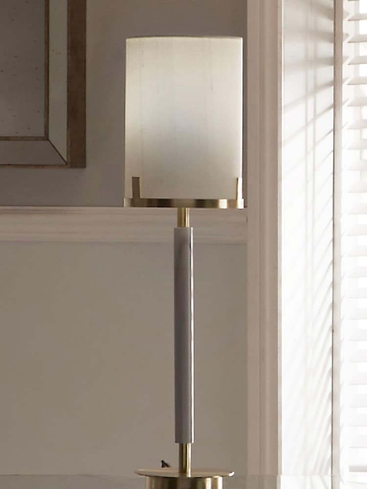 Pacific Gold Marble Effect Table Lamp - Image 2 of 6
