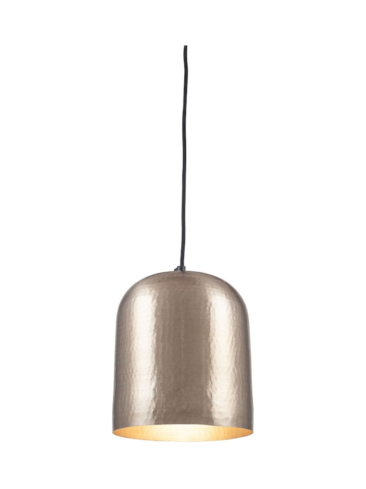 Pacific Antique Silver Dome Ceiling Light Pendant - Image 4 of 4