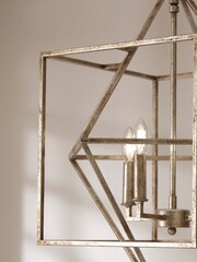 Pacific Silver Antique Cube Ceiling Light Pendant - Image 2 of 5