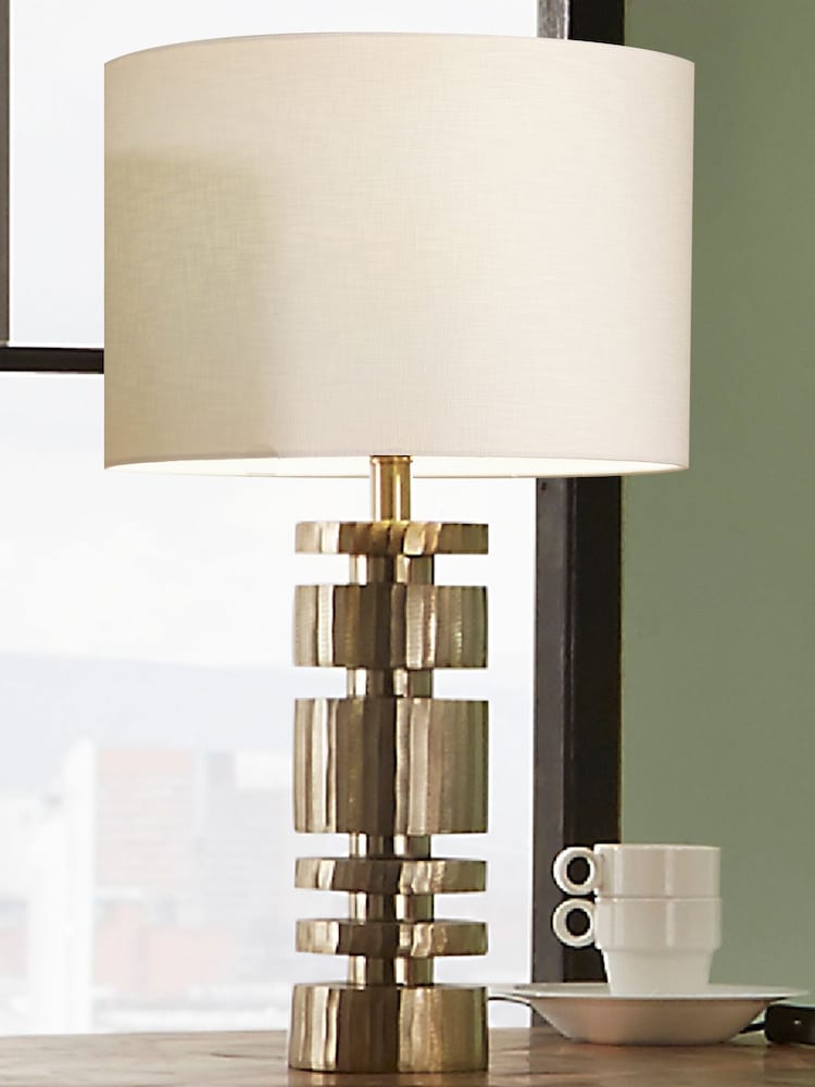 Pacific Gold Gold Stacked Cylinder Table Lamp - Image 1 of 4