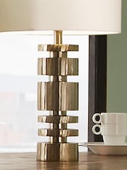 Pacific Gold Gold Stacked Cylinder Table Lamp - Image 2 of 4