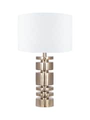 Pacific Gold Gold Stacked Cylinder Table Lamp - Image 3 of 4