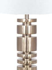 Pacific Gold Gold Stacked Cylinder Table Lamp - Image 4 of 4