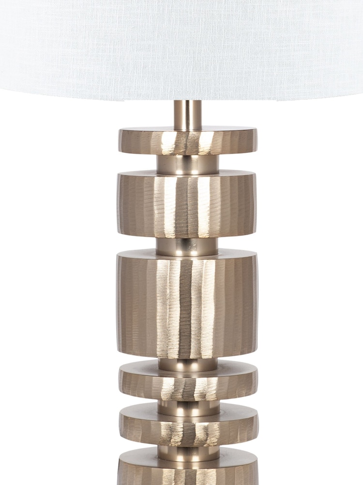 Pacific Gold Gold Stacked Cylinder Table Lamp - Image 4 of 4