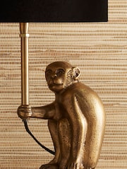 Pacific Antique Brass Monkey Table Lamp - Image 2 of 5