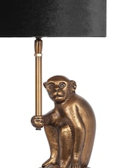 Pacific Antique Brass Monkey Table Lamp - Image 4 of 5