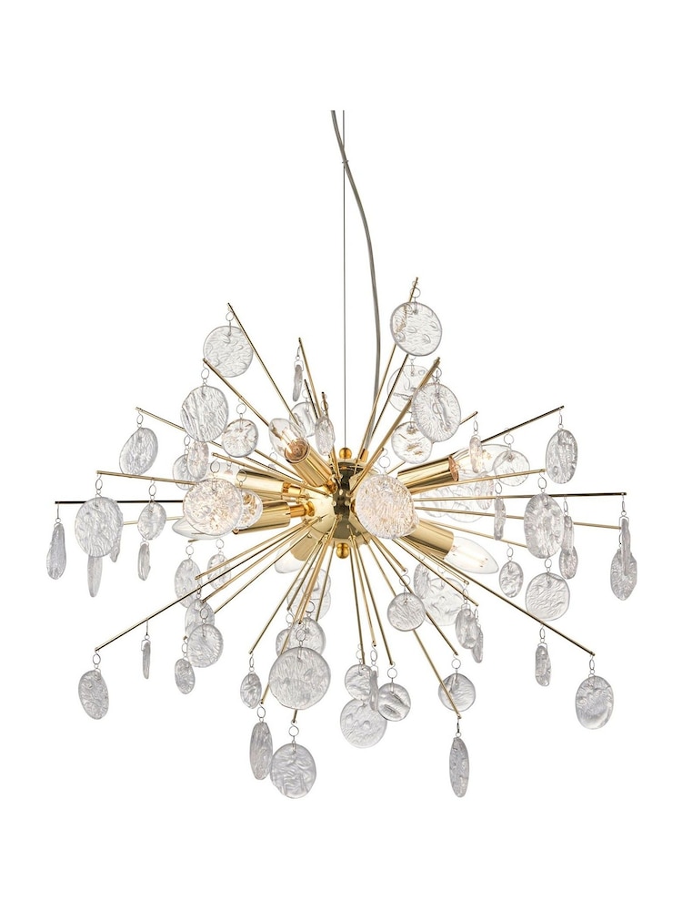 Gallery Home Gold Tara 8 Light Ceiling Light Pendant - Image 8 of 8 Gallery Home Gold Tara 8 Light Ceiling Light Pendant - Image 8 of 8