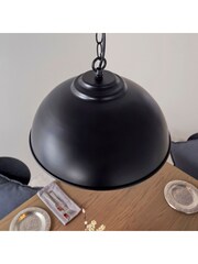 Gallery Home Matt Black Flomen Ceiling Light Pendant - Image 4 of 9