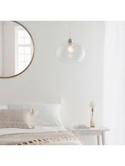 Gallery Home Clear Damlon Glass Ceiling Light Pendant - Image 1 of 7