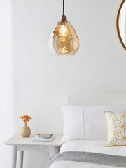 Gallery Home Brown Elegance 3 Bulb Pendant Light - Image 1 of 8