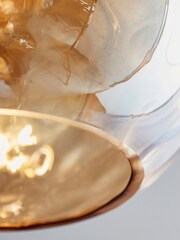 Gallery Home Brown Elegance 3 Bulb Pendant Light - Image 2 of 8