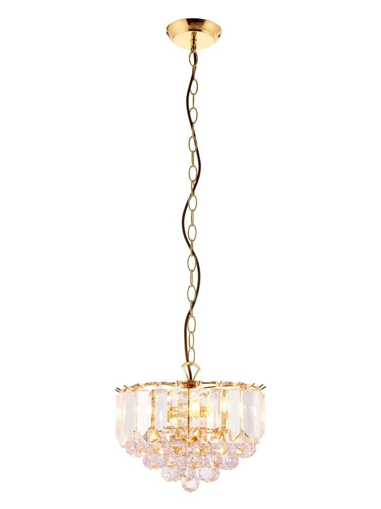 Gallery Home Brass Mato 3 Bulb Ceiling Light Pendant - Image 1 of 1