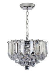 Gallery Home Chrome Mato 3 Bulb Ceiling Light Pendant - Image 1 of 1