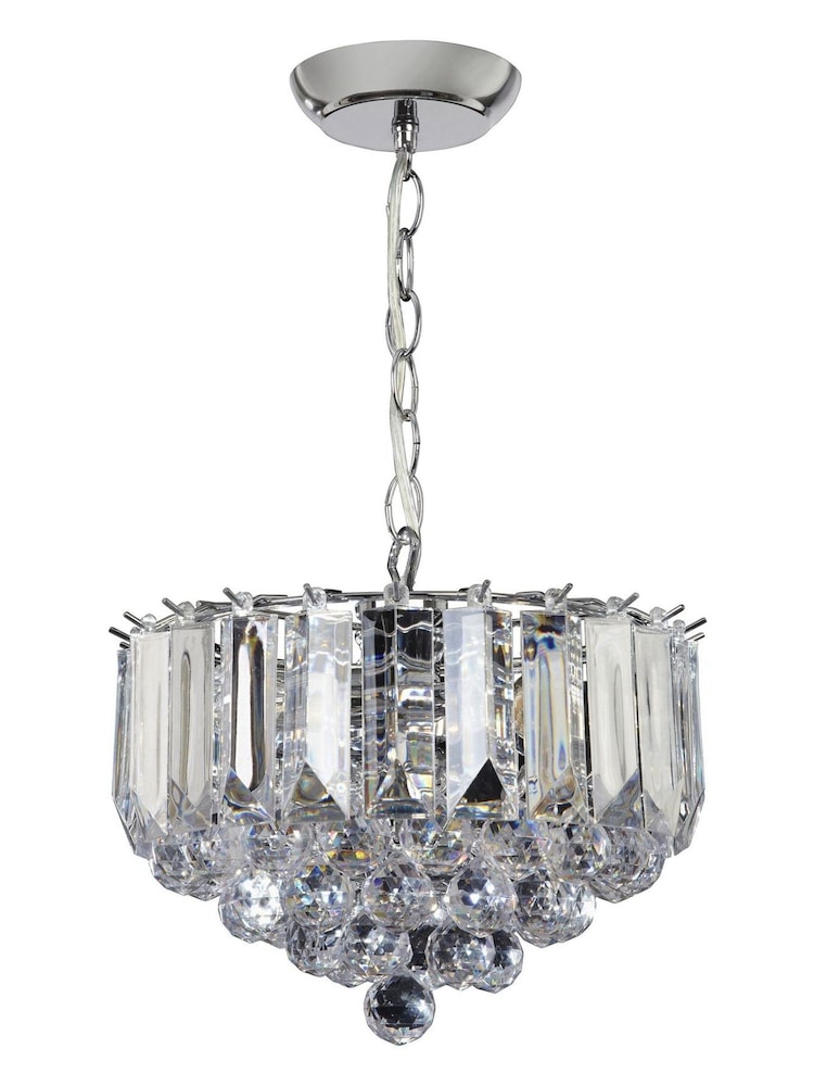 Gallery Home Chrome Mato 3 Bulb Ceiling Light Pendant - Image 1 of 1