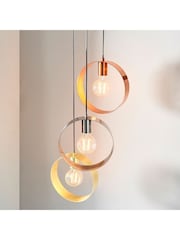 Gallery Home Brass Circle 3 Ceiling Light Pendant - Image 1 of 6