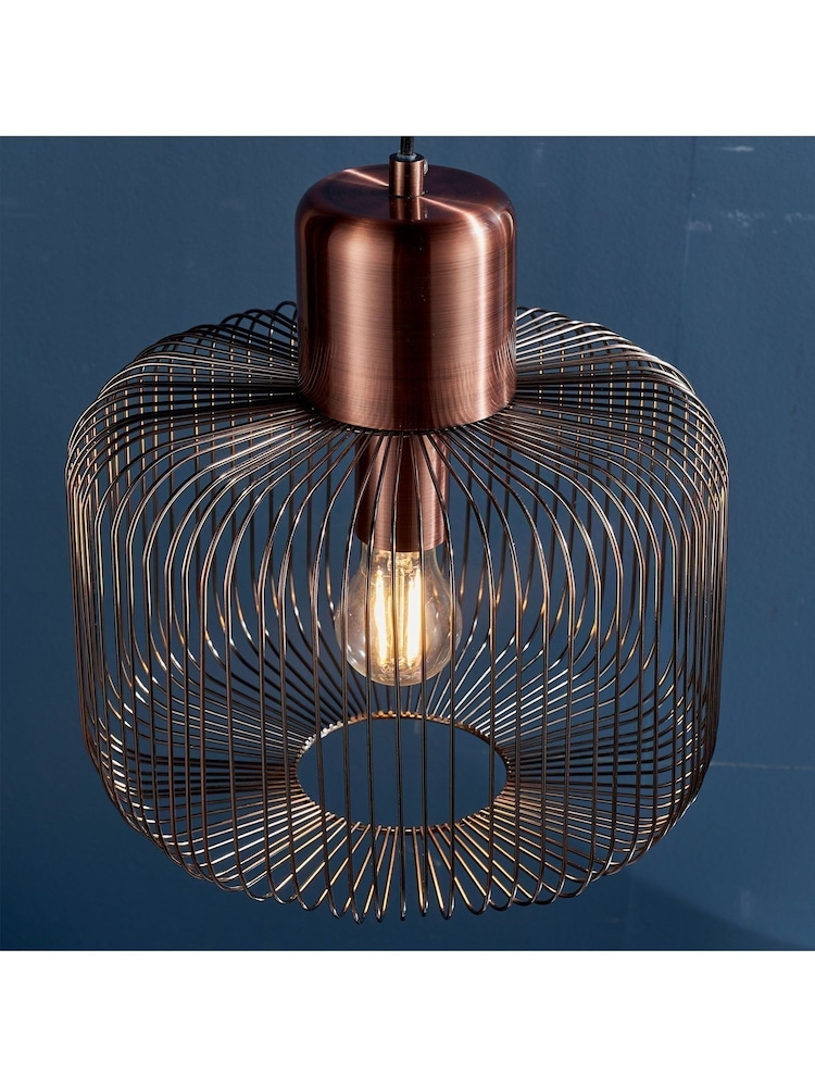 Gallery Home Copper Nichol Ceiling Light Pendant - Image 2 of 8