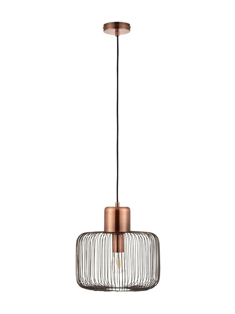 Gallery Home Copper Nichol Ceiling Light Pendant - Image 4 of 4