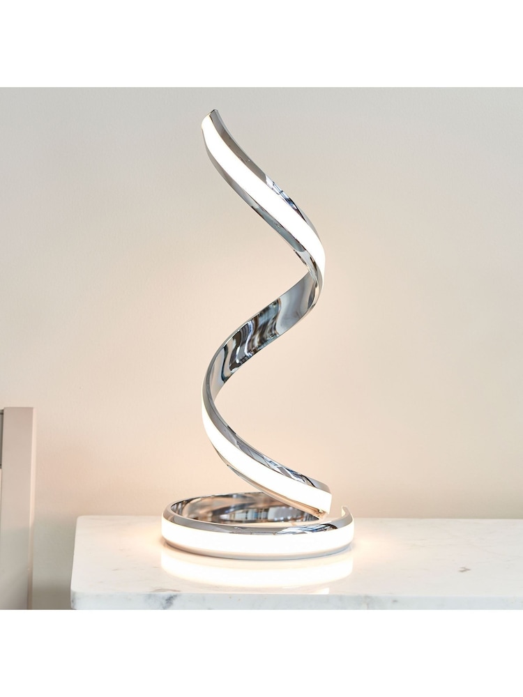 Gallery Home Chrome Niamh Table Lamp - Image 2 of 8