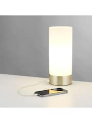 Gallery Home Brushed Brass Lara Table Lamp - Image 1 of 2