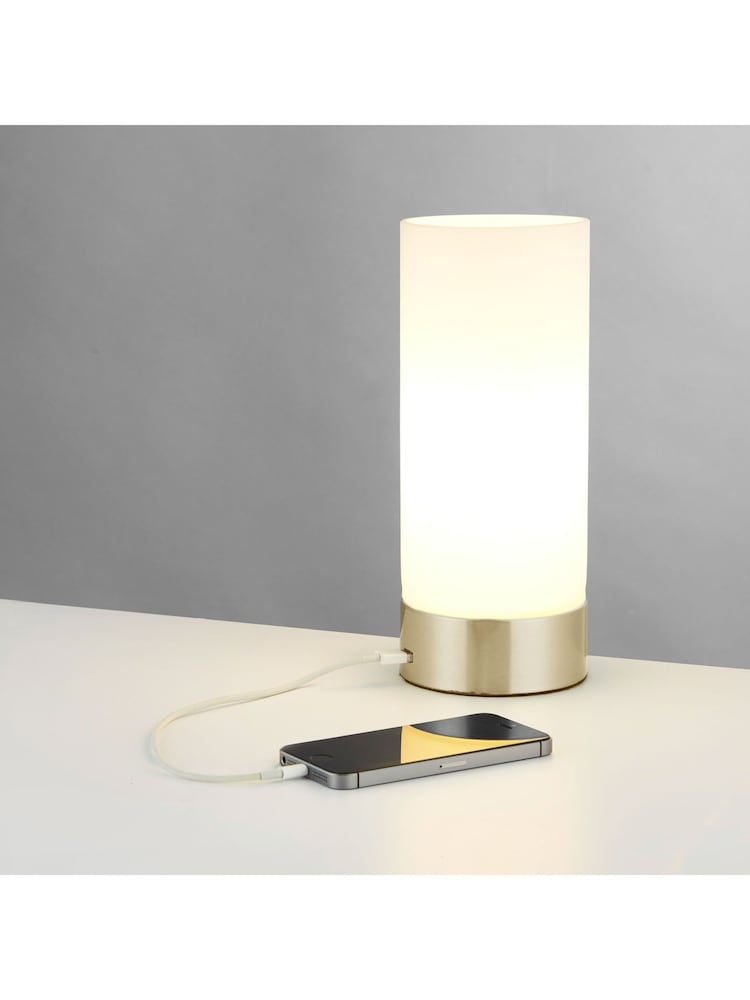 Gallery Home Brushed Brass Lara Table Lamp - Image 1 of 2