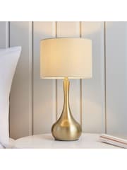 Gallery Home Brass Taupe Ambiance Table Lamp - Image 1 of 7