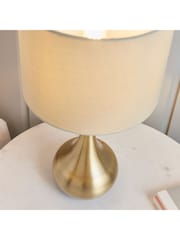 Gallery Home Brass Taupe Ambiance Table Lamp - Image 3 of 7