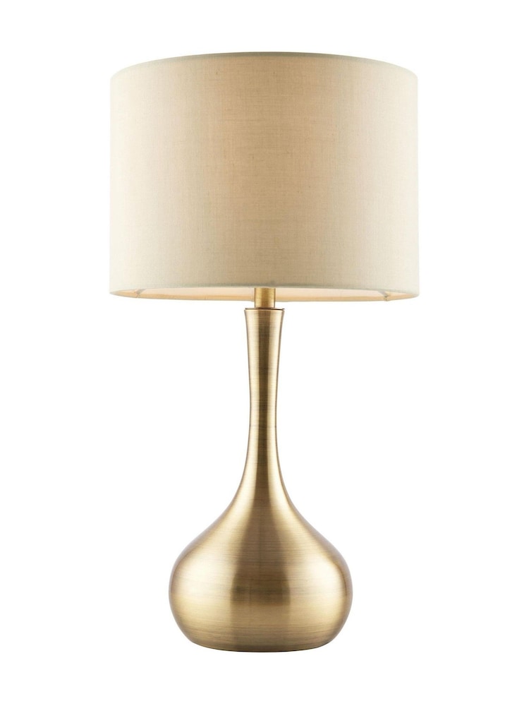 Gallery Home Brass Taupe Ambiance Table Lamp - Image 5 of 5 Gallery Home Brass Taupe Ambiance Table Lamp - Image 5 of 5