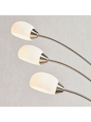 Gallery Home Silver James 3 Bulb Floor Lamp - Image 3 of 8