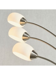 Gallery Home Silver James 3 Bulb Floor Lamp - Image 5 of 8
