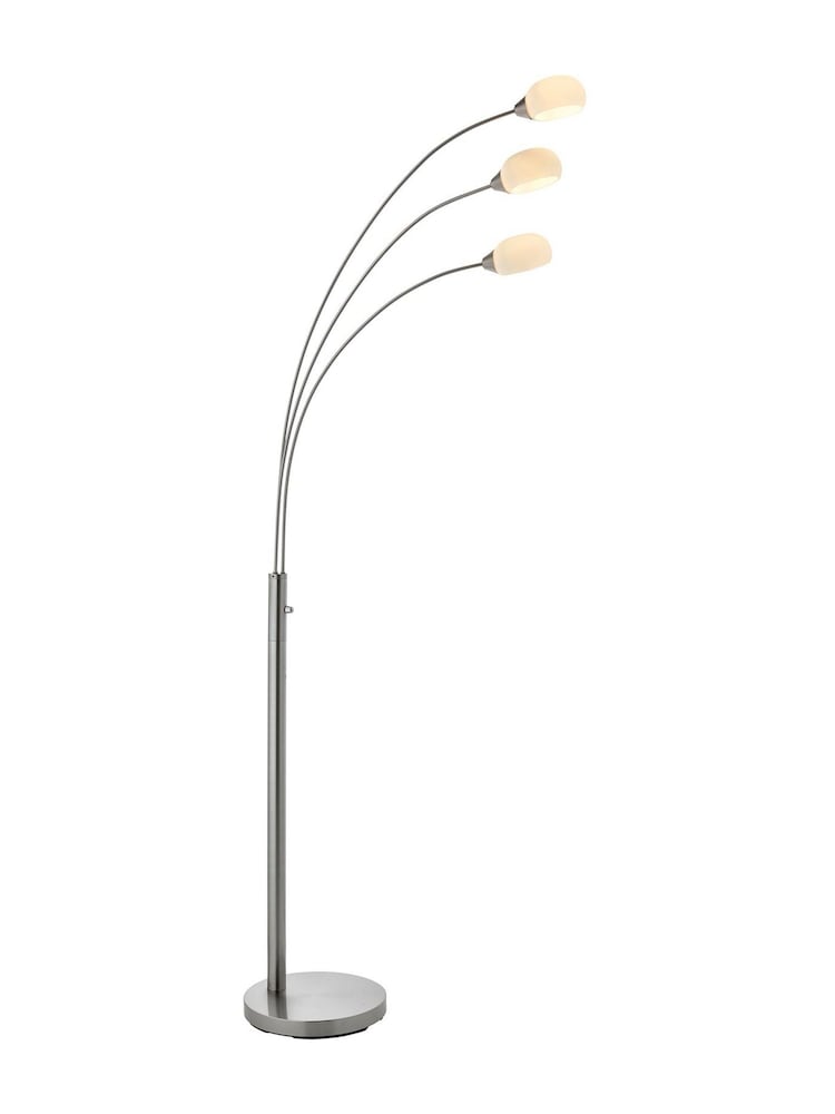 Gallery Home Silver James 3 Bulb Floor Lamp - Image 5 of 5 Gallery Home Silver James 3 Bulb Floor Lamp - Image 5 of 5