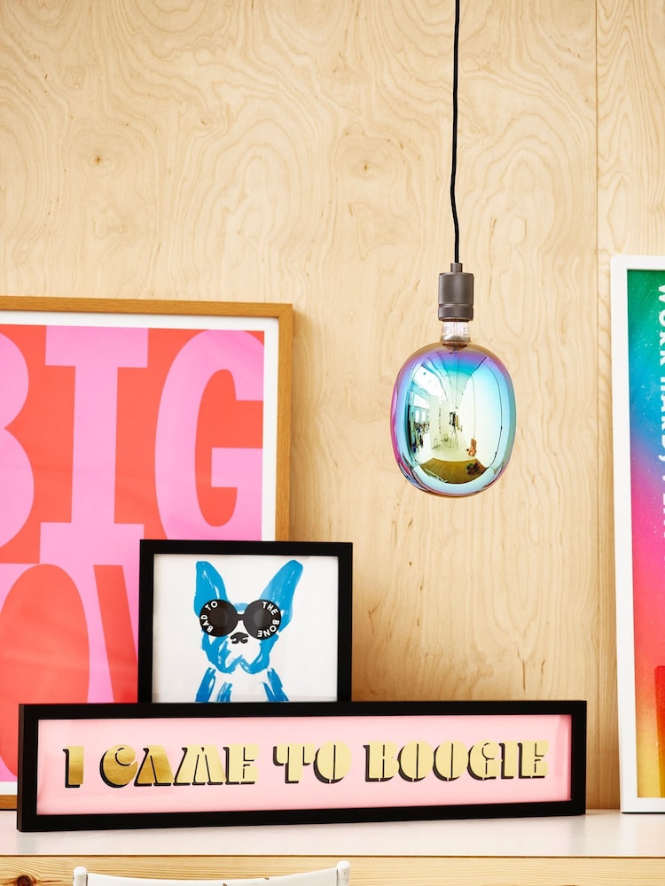 Oliver Bonas Pink/Gold I Came to Boogie Wall Art - Image 2 of 2