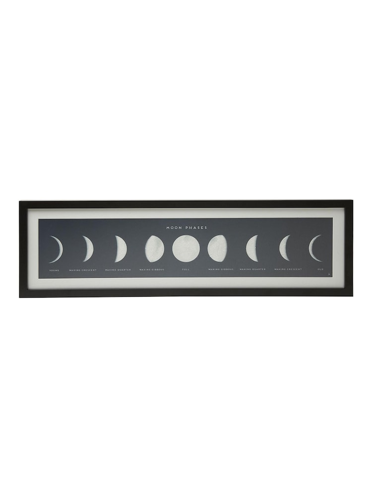 Oliver Bonas Black Moon Phases Wall Art - Image 1 of 3