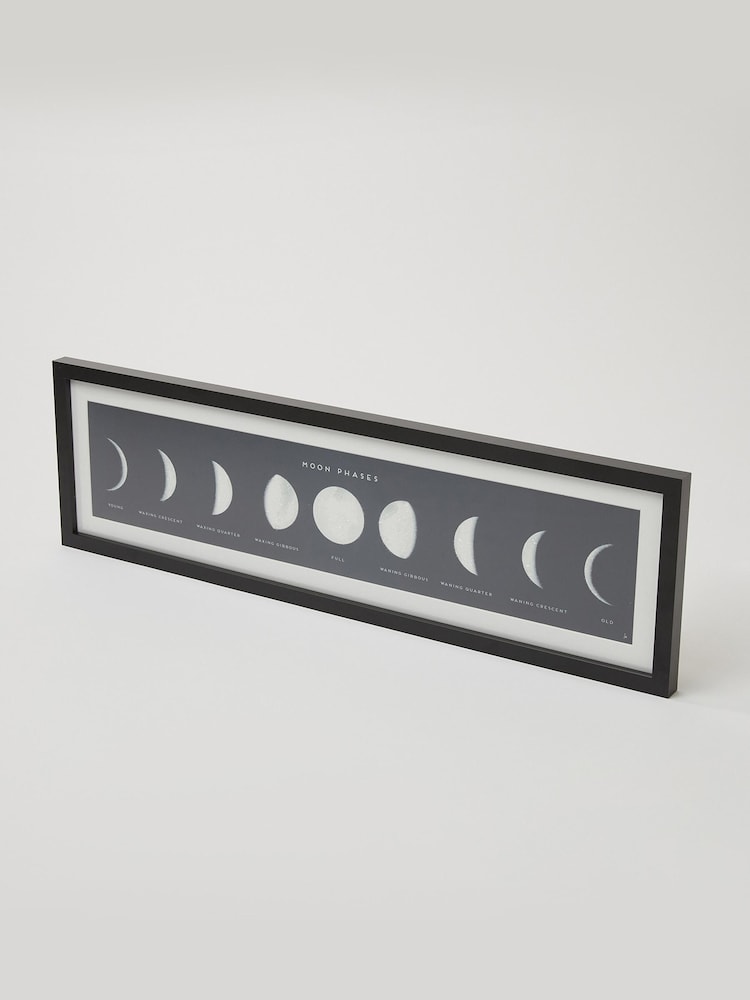 Oliver Bonas Black Moon Phases Wall Art - Image 2 of 3