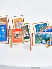 Oliver Bonas Gold Glass Double 6x4 Inch Photo Frame - Image 3 of 4