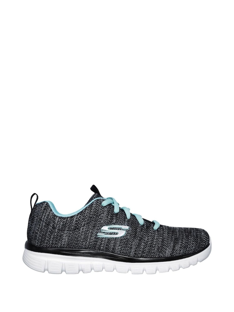 Skechers Black Graceful Twisted Fortune Shoes - Image 1 of 3