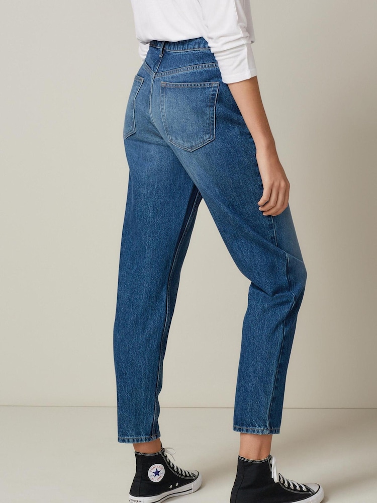 Dark Blue Mom Jeans - Image 4 of 5