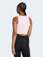 adidas Pink Essentials 3-Stripes Padded Tank - Image 5 of 6