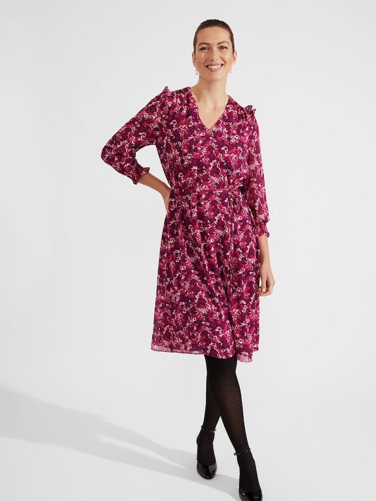 Hobbs Purple Petite Elaina Dress - Image 1 of 3 Hobbs Purple Petite Elaina Dress - Image 1 of 3