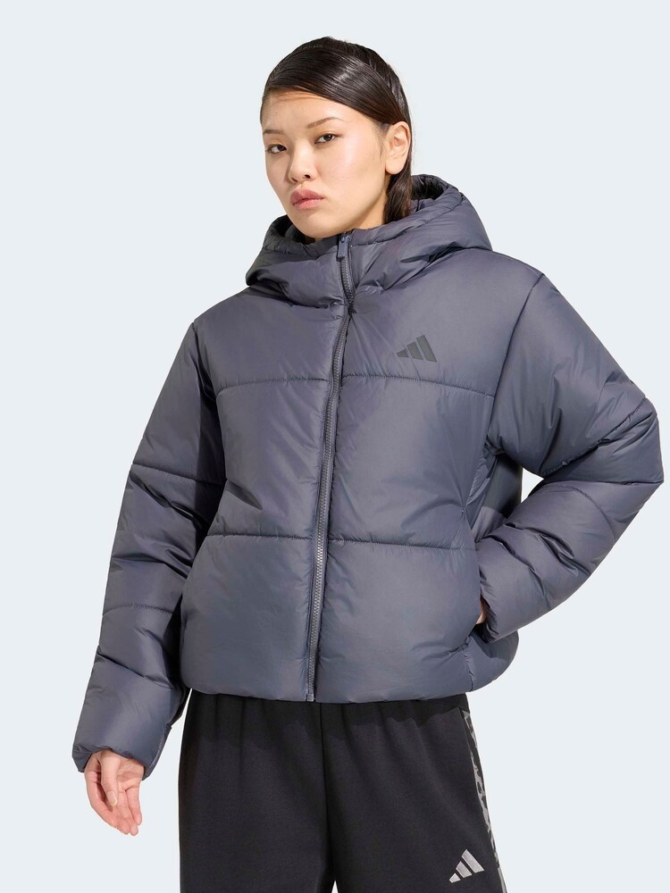 adidas Grey Essentials Highloft Insulated Puffer Jacket - Image 1 of 6 adidas Grey Essentials Highloft Insulated Puffer Jacket - Image 1 of 6