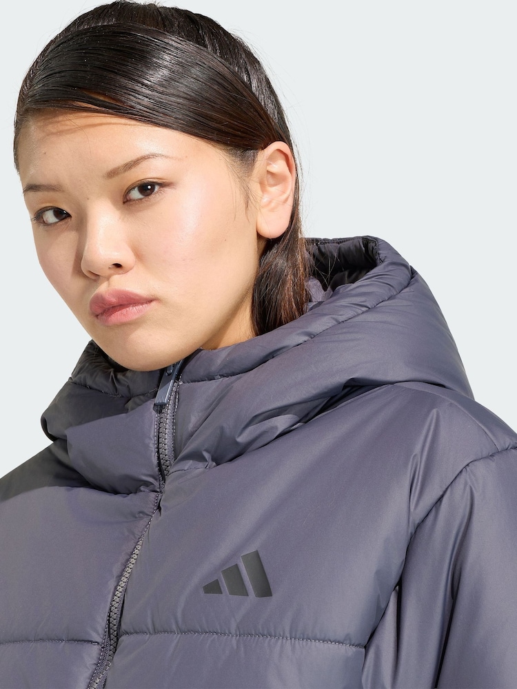 adidas Grey Essentials Highloft Insulated Puffer Jacket - Image 2 of 6 adidas Grey Essentials Highloft Insulated Puffer Jacket - Image 2 of 6